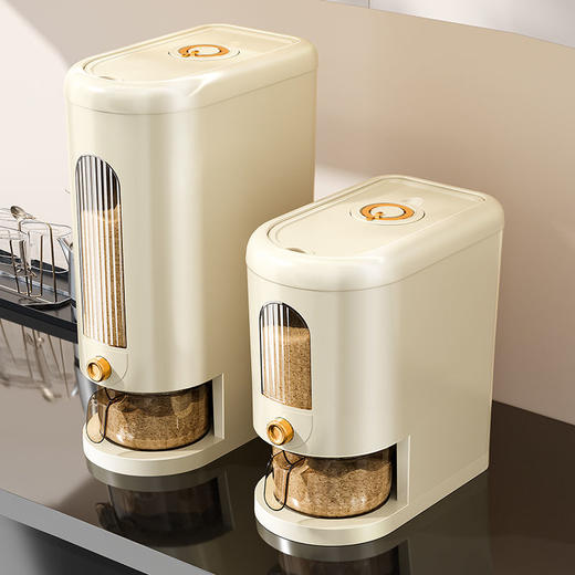 装米桶按压式自动出米防虫防潮密封储米罐大容量面粉收纳桶家用 商品图5