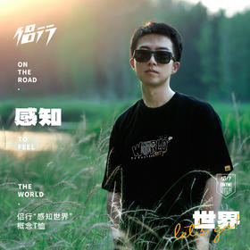 侣行 张昕宇梁红同款 感知世界概念T恤 宽松版重磅230克短袖