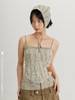 CryingCenter 卡其色部落辣妹裂纹渐变头巾吊带小背心 哭喊中心 商品缩略图0