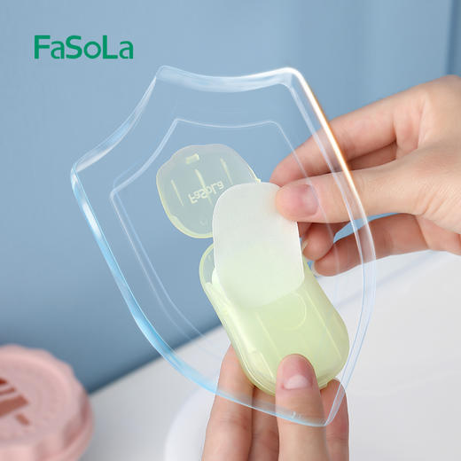 FaSoLa旅行便携式肥皂纸一次性迷你香皂纸随身洗手清洁香皂片 商品图4