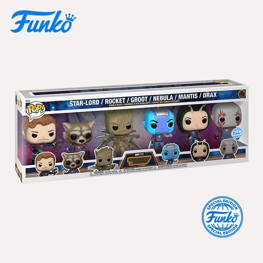 Funko POP! 美漫 银河护卫队3星爵螳螂女星云格鲁特火箭公仔手办摆件6个装套盒 69375 商品图0