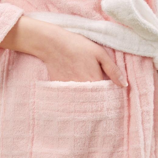 【6F】多样屋浴袍抑菌全棉吸水纯棉抑菌毛巾料家居睡袍浴衣情侣浴袍莫兰迪 商品图5