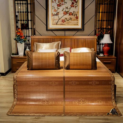 【凉而不冰！吸湿透气】清心冷静的夏日里，双面折叠竹席为你带来舒适与惬意，1.8米/1.5米大小随心选择，丰富多样的颜色款式搭配，加密编织，使用寿命更长！ 商品图3