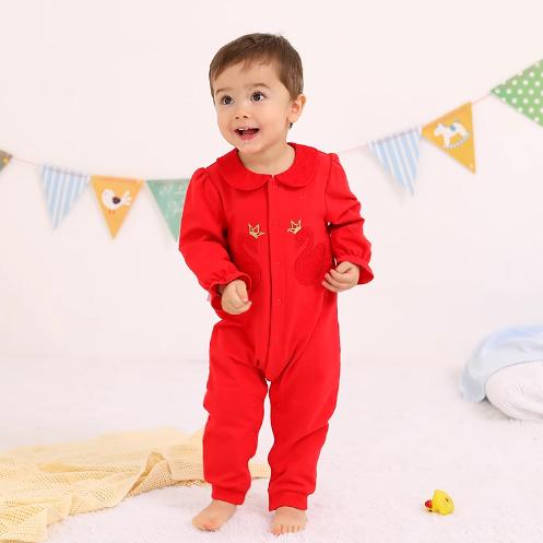 棉果果春秋款女童   对开连体衣连身衣哈衣M122722219086 商品图2