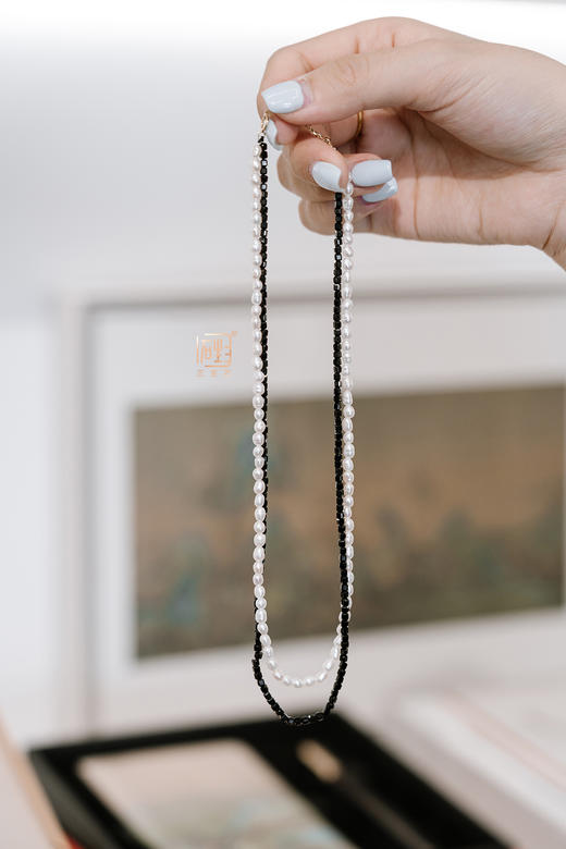 三生石“双向奔赴”彩宝米珠双层设计项链 商品图0