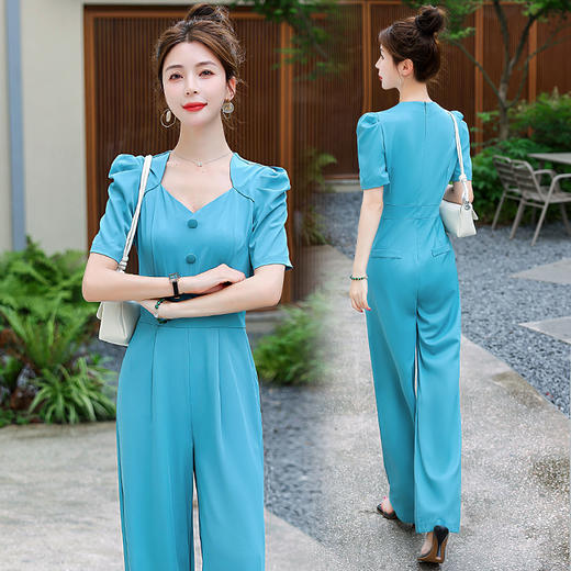 时尚休闲，新款夏装潮流气质清新通勒港风拼接设计连体裤HR-HMQY2779-1 商品图6