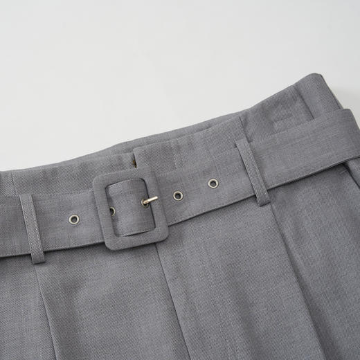 谜底休闲裤女2023秋新款复古高腰宽松萝卜九分裤配腰带233MK1138 商品图3