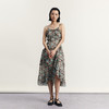 谜底吊带花色连衣裙2023秋季新款浪漫感碎花裙中长裙女233ML1006 商品缩略图0
