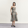 谜底吊带花色连衣裙2023秋季新款浪漫感碎花裙中长裙女233ML1006 商品缩略图1