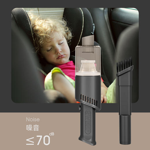 【车上狼人的必备良器】强吸力，无线便携，不限车家两用。吸走车内每一寸灰尘，让你的旅程更加纯净。 商品图2