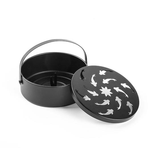 【必备家居用品！蚊香托盘】采用优质不锈钢材料，防火架子设计，安全又方便。盖子设计防止灰尘和异味侵入，保持空气清新，时尚新款。 商品图4