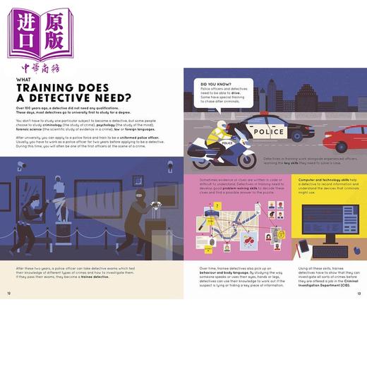 【中商原版】How to be a Detective and Other Crime-Fighting Jobs如何成为一名侦探 英文原版 儿童百科知识图书绘本图画书 商品图4