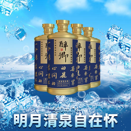 醉卿·明月清泉自在怀4瓶装4x500ml（礼箱装） 商品图1