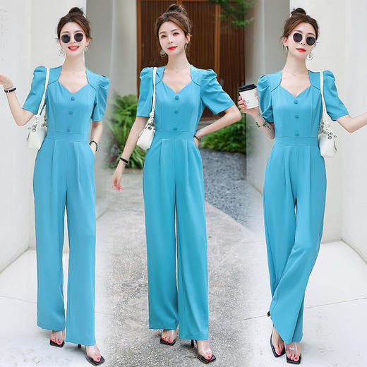 时尚休闲，新款夏装潮流气质清新通勒港风拼接设计连体裤HR-HMQY2779-1 商品图0