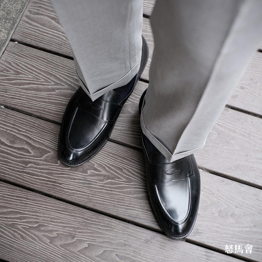 PICCADILLY 手工固特异意大利Bonaudo小牛皮黑色便士乐福鞋 商品图7