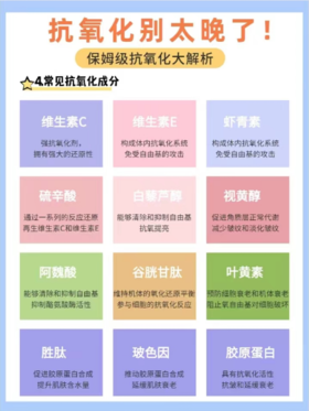 抗氧化很重要！！ 早些开始，会有意想不到的惊喜哦