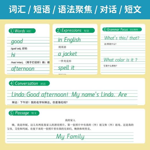 初中英语练字帖七八九年级衡水体英文单词词汇短语描红练习同步临摹789年级英语 商品图4