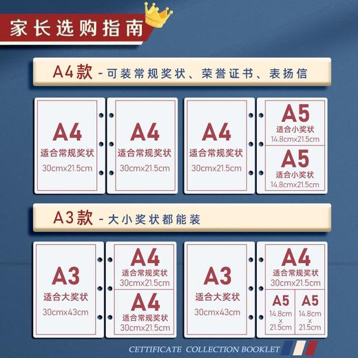 奖状收集册a4荣誉证书收集册文件夹活页学生收纳多功能资料册内页 商品图3