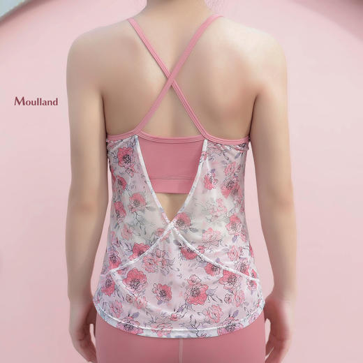 爆款好货 网纱细带后镂空-粉红牡丹（带胸垫） 商品图5