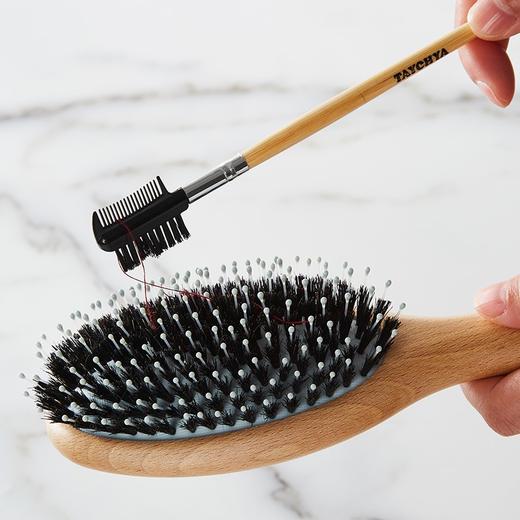 【6F】多样屋猪鬃毛气垫梳顺发养护梳平衡头油美发气囊梳带清洁刷 商品图2