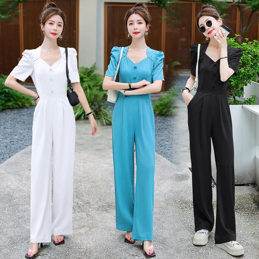 时尚休闲，新款夏装潮流气质清新通勒港风拼接设计连体裤HR-HMQY2779-1 商品图7