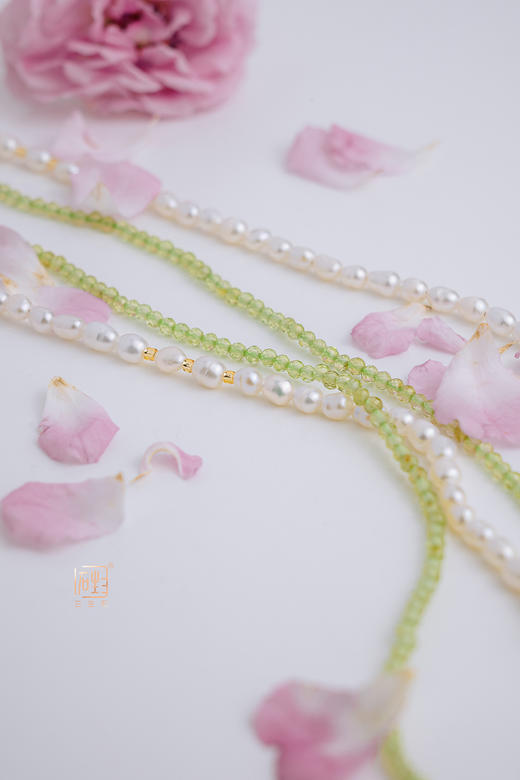 三生石“双向奔赴”彩宝米珠双层设计项链 商品图5