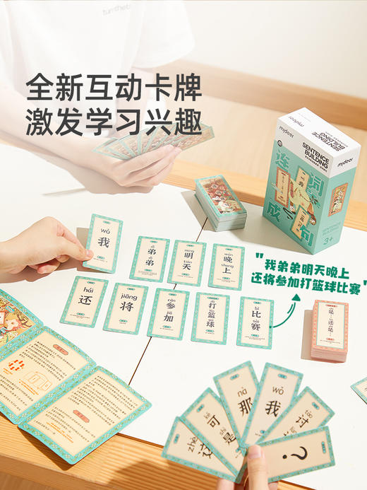 mideer弥鹿儿童益智思维训练桌游亲子互动玩具卡牌游戏连词成句 商品图1