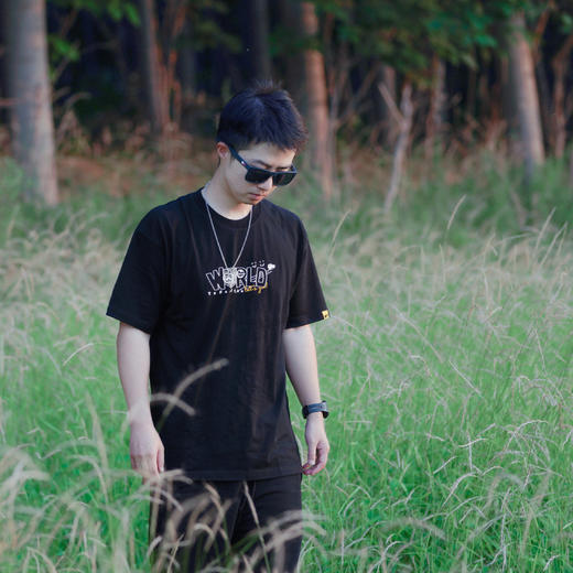 侣行 张昕宇梁红同款 感知世界概念T恤 宽松版重磅230克短袖 商品图2