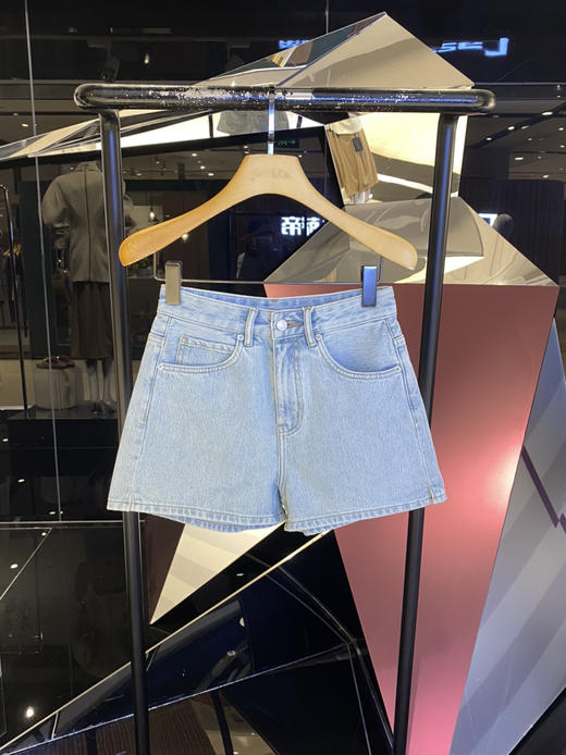 高腰A字牛仔短裤 商品图0