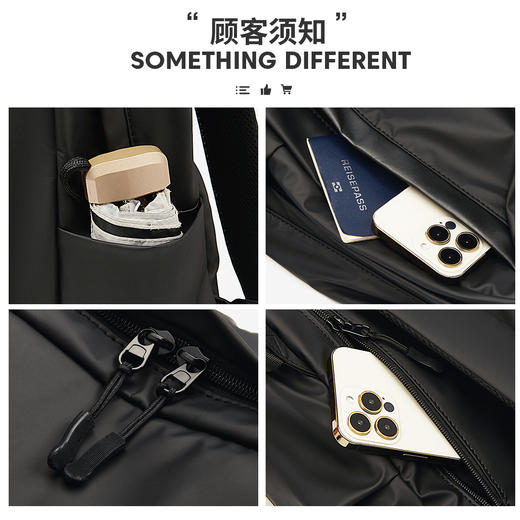 Safiya/索菲娅2023新款洋气旅游背包电脑包学生书包男士男包双肩包SF900382Y1A 商品图4