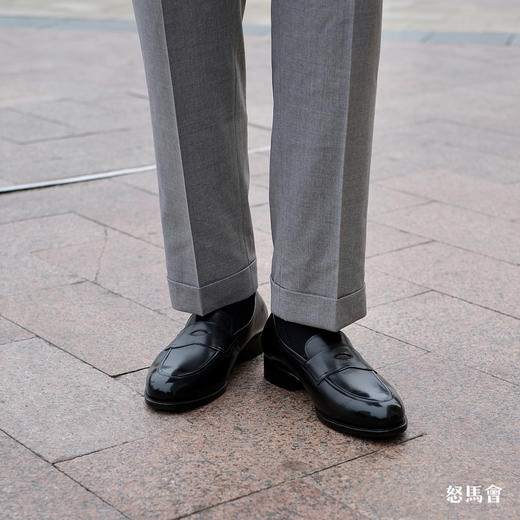 PICCADILLY 手工固特异意大利Bonaudo小牛皮黑色便士乐福鞋 商品图5