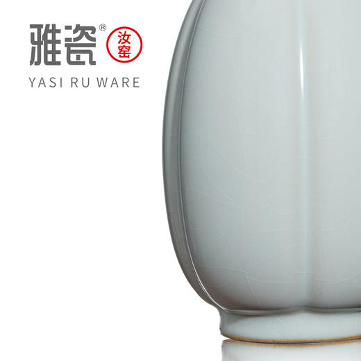 汝窑瓜棱瓶 花瓶 花器 商品图4