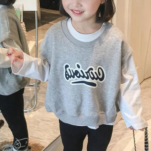 裁缝学苑TG109 假两件长袖童装儿童卫衣纸样衣服纸样打版裁剪图纸 商品图2