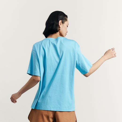 谜底印花圆领T恤女2023秋款设计感宽松时尚休闲上衣短袖233MT0999 商品图2