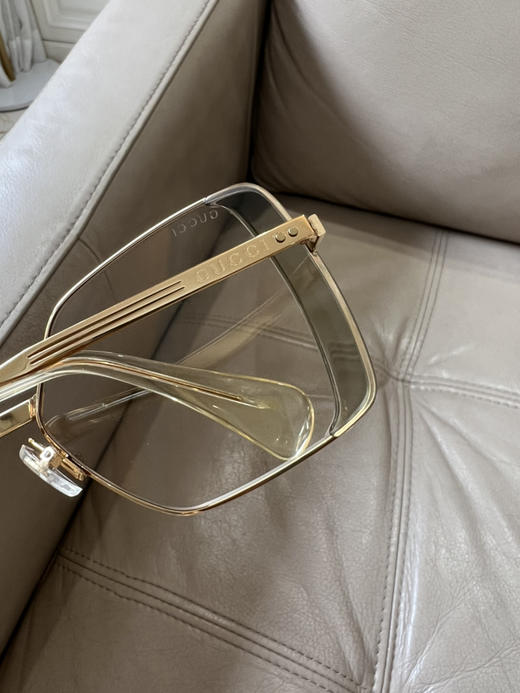 圆正尾货 GG蝴蝶造型 通透鹅黄色 凹造型 防晒 显脸小 太阳镜 商品图11