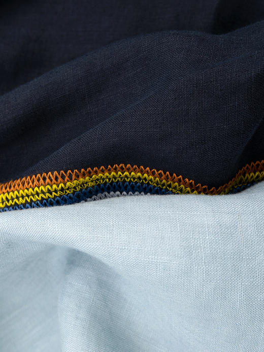 SD-8442夏季女式水洗亚麻圆领短袖连衣裙 重工绣花全亚麻裙子 商品图4