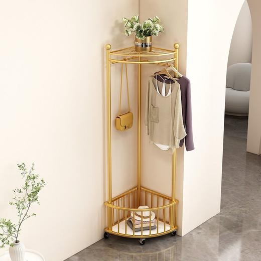 转角衣架落地卧室挂衣架多功能家用客厅网红轻奢晾衣架简易衣帽架 商品图2