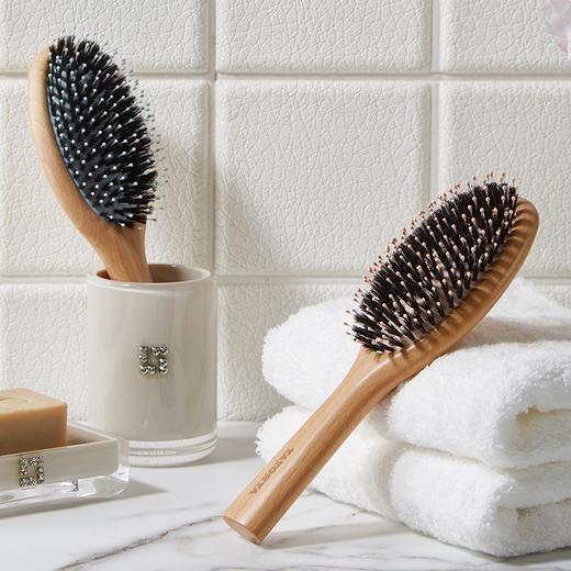 【6F】多样屋猪鬃毛气垫梳顺发养护梳平衡头油美发气囊梳带清洁刷 商品图1