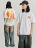 CryingCenter 涂鸦手绘花花白T纯棉休闲潮帅气宽松情侣 哭喊中心 商品缩略图0