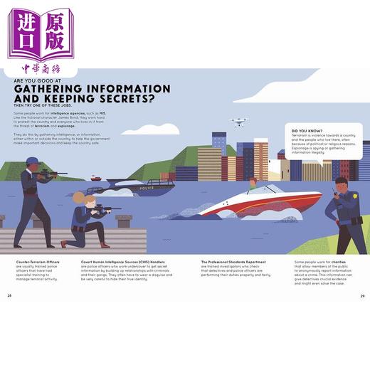 【中商原版】How to be a Detective and Other Crime-Fighting Jobs如何成为一名侦探 英文原版 儿童百科知识图书绘本图画书 商品图1