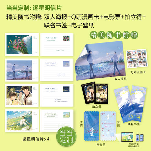 何以言欢【亲签版十定制逐星明信片】风流书呆 网络原名：爱你怎么说(风流书呆 著) 商品图1