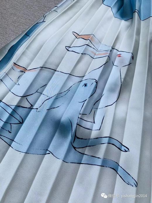 26年年初福利~6折！丹山飞玉兔印花百褶半裙 商品图3