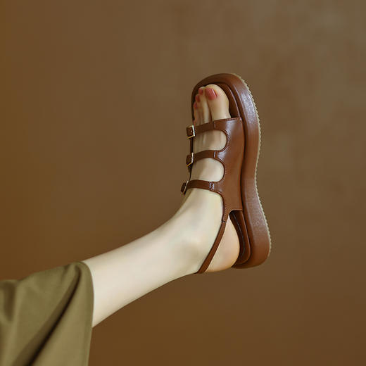 舒适百搭，平底休闲厚底罗马凉鞋NJMK-K186 商品图9