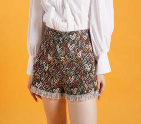 S1臣禾爱心花色短裤9108920644