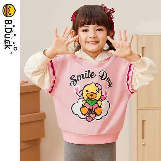 B.DUCK小黄鸭童装春秋带帽卫衣105-150 FF3408007A 商品图3