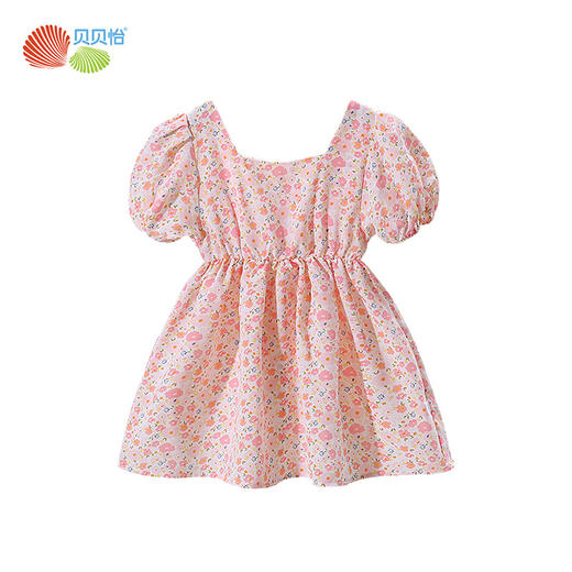 贝贝怡童装女童短袖连衣裙夏季儿童裙子公主裙甜美新款夏装 商品图4