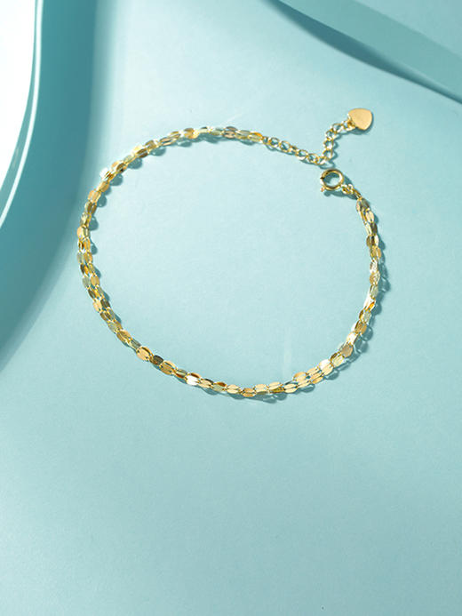 【储值赠礼】悦甄波光14K金素金手链 商品图4