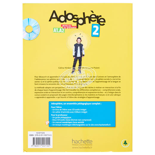 预售 【中商原版】青少儿法语教材 Adosphere 2 学生用书 音频 Adosphere 2 Livre de leleve audio 法文原版 collectif 商品图1