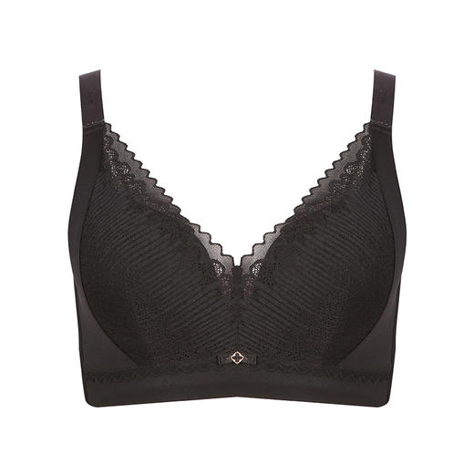 都市丽人完美包容C杯适穿大胸显小舒适型大罩杯反重力杯蕾丝内衣薄款3/4杯常规文胸软钢圈四排扣新年本命年红品YB32S1 商品图9