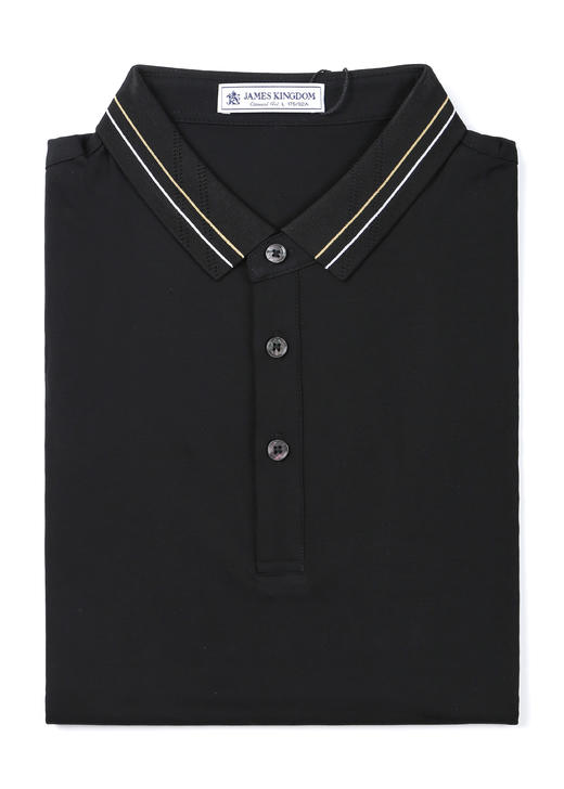 占姆士男士翻领纯色短袖POLO衫 商品图2